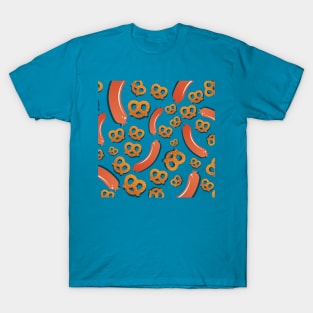 Sausage and Pretzel pattern T-Shirt